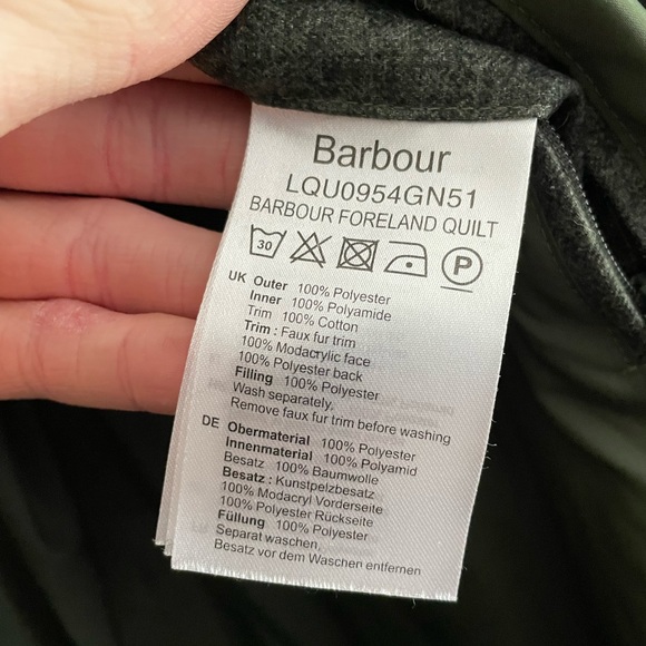 Barbour Foreland Quilt Coat Size 4 - Picture 5 of 6